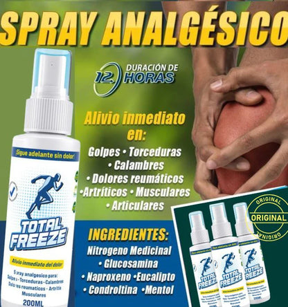 TOTAL FREEZE™  Spray analgésico refrescante instantáneo