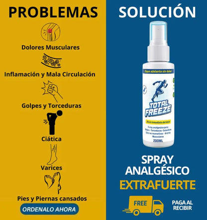 TOTAL FREEZE™  Spray analgésico refrescante instantáneo