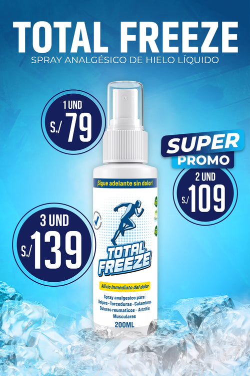 TOTAL FREEZE™  Spray analgésico refrescante instantáneo