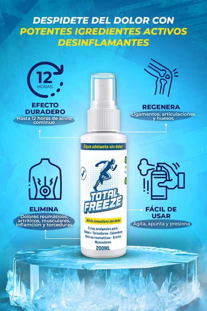 TOTAL FREEZE™  Spray analgésico refrescante instantáneo