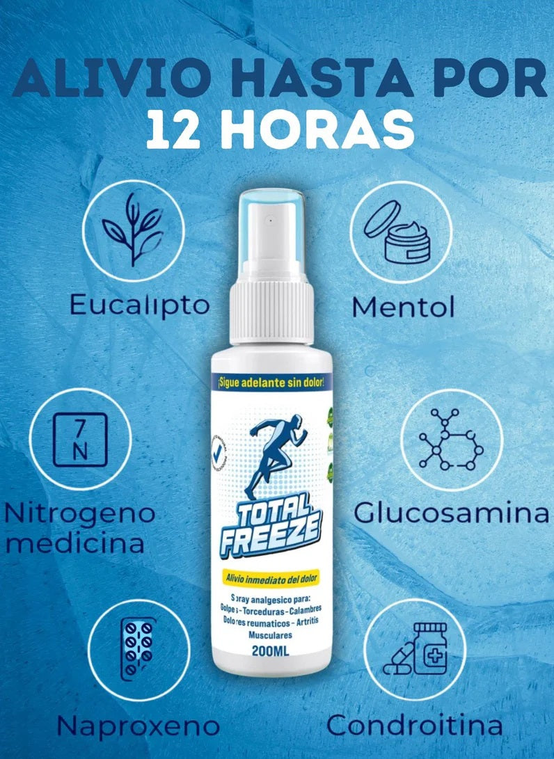 TOTAL FREEZE™  Spray analgésico refrescante instantáneo